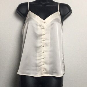 Abercrombie & Fitch Chic Cream Satin Camisole Top (Size S)
